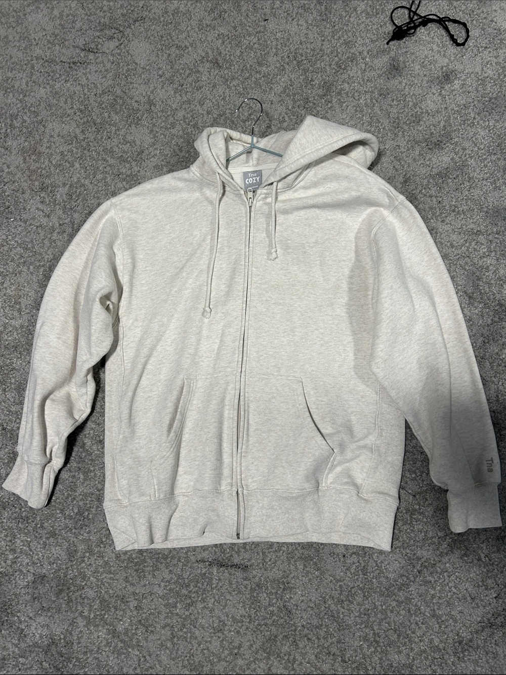 Cozy Zip-Up Hoodie - Light Gray